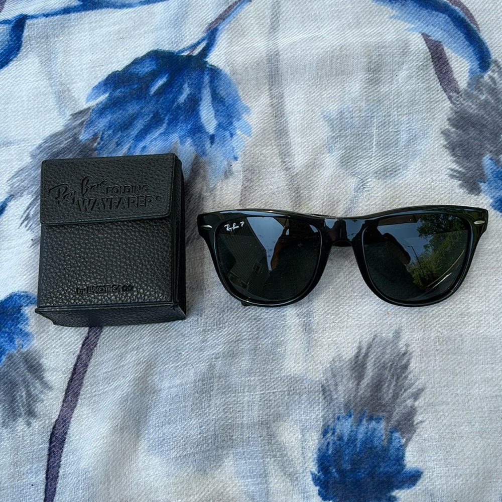 😎 Ray Ban Polarized Folding Wayfarer Sunglasses